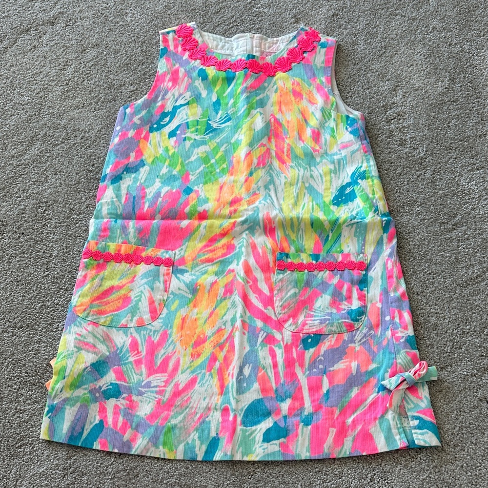 Lilly Pulitzer Colorful Patterned Dress with Pink Accents